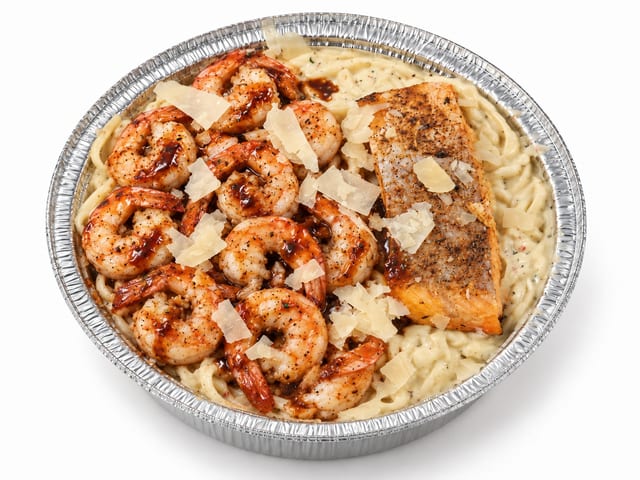 Shrim & Salmon Alfredo.