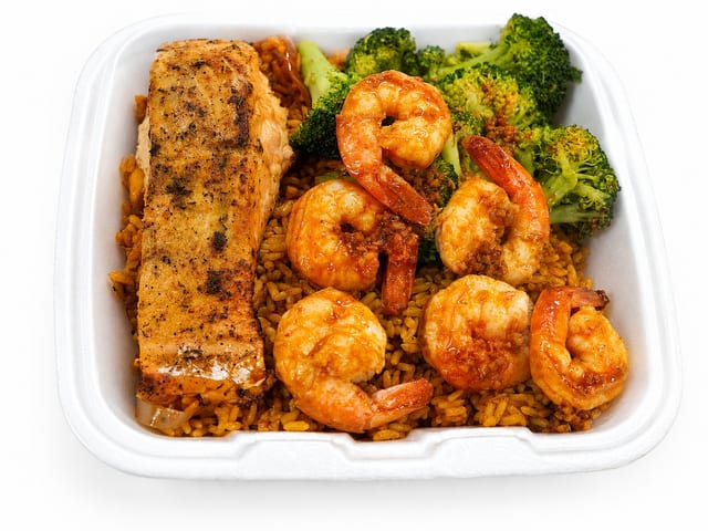 Shrimp & Salmon Fried Rice.