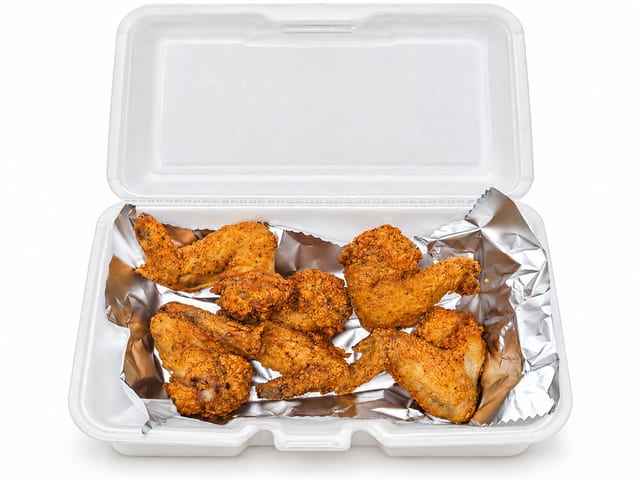 Chicken Wings (5 Pieces No Fries).