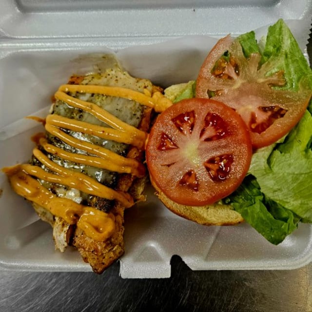 Salmon Burger.