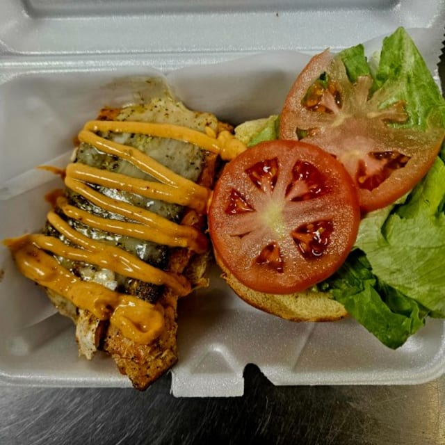 Salmon Burger.