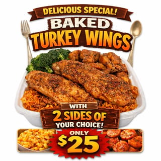 Baked Turkey Wings (Special)