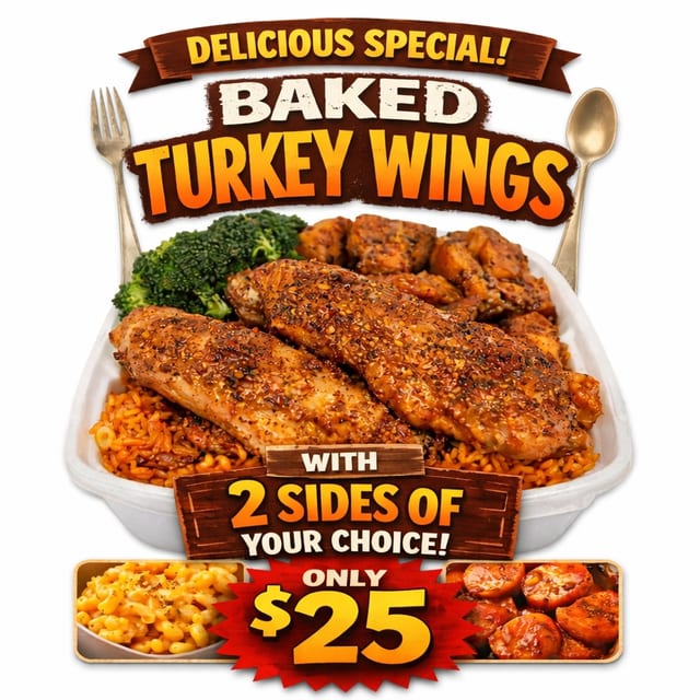 Baked Turkey Wings (Special).