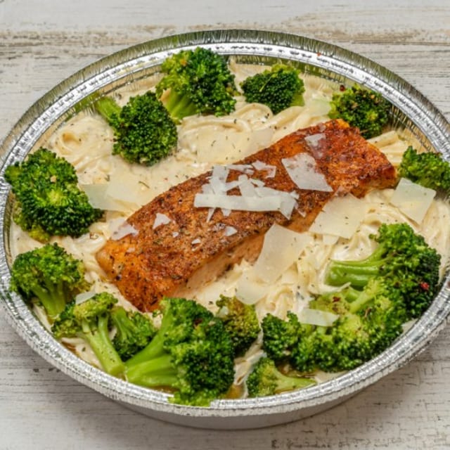 Salmon Alfredo.