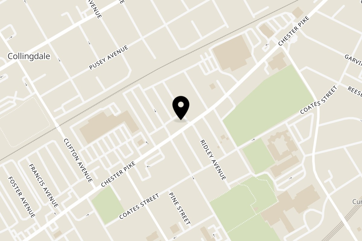 Map showing the location of Lagos Island Grille on 926 Chester Pike in Sharon Hill